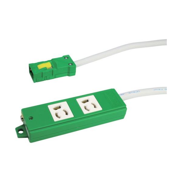 TERADA OAタップ2口 抜止 3m AHY253G 1本 455-9099（直送品）