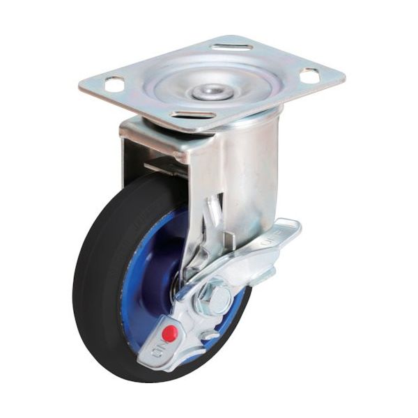 上杉輸送機製作所 上杉 5インチペダルブレーキ自在キャスター DSG-130RB-PS 1個 426-7006（直送品）