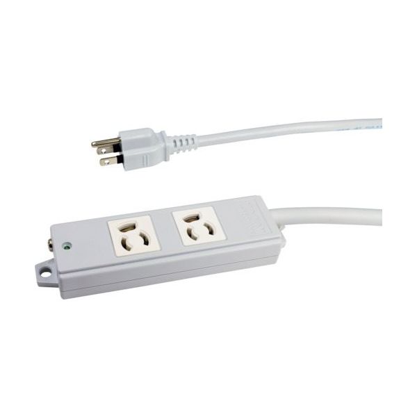 TERADA 一般プラグ付OAタップ 2口 XLT255W 1個 455-9103（直送品）