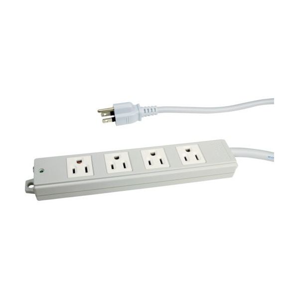 TERADA 一般プラグ付OAタップ 4口 XLT405W 1個 455-7586（直送品）