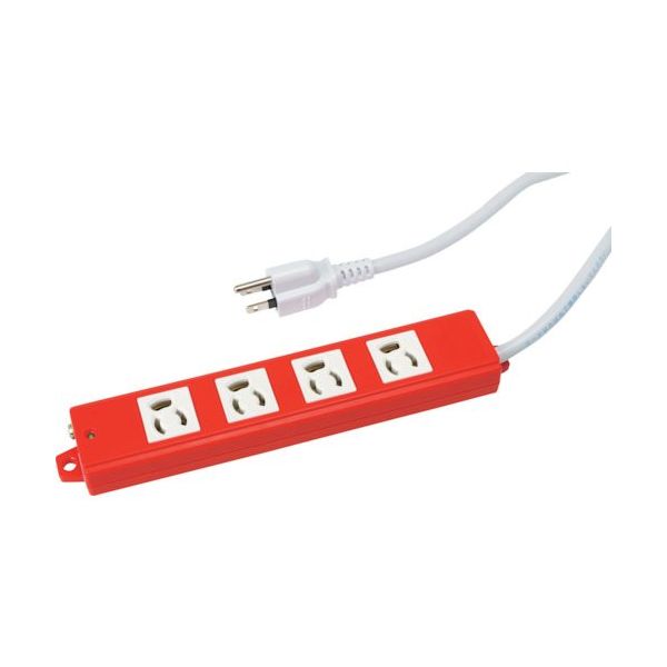 TERADA 一般プラグ付OAタップ 4口 XLT453R 1個 455-7606（直送品）