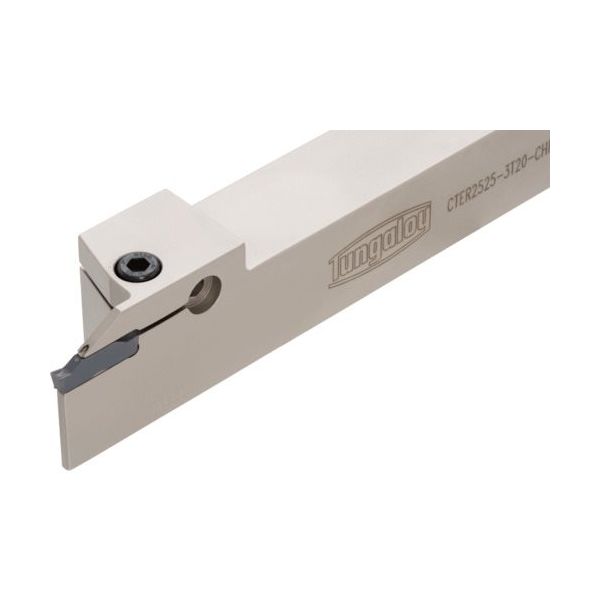 タング・カット 高圧クーラント対応外径溝入れ・突っ切り・旋削加工用バイト CTER/LーCHP CTER2525-5T20-CHP 1個（直送品）旋削チップ（ポジ）