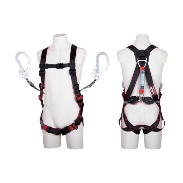 藤井電工 TSUYORON レヴォハーネス ツインコルトリトラ Lサイズ TH508-2CR93SV-OT-BKR-L-2R23-BX 1本（直送品）