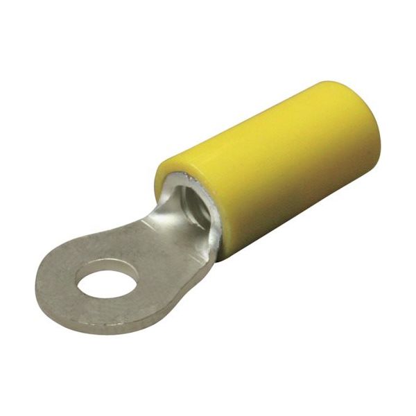ニチフ 絶縁被覆付圧着端子(R形) 丸形 絶縁筒部ストレートタイプ(100PCS) TGV 5.5-3.5-YEL 1パック(100個)（直送品）