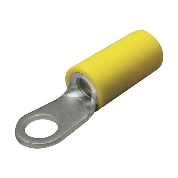 ニチフ 絶縁被覆付圧着端子(R形) 丸形 絶縁筒部ストレートタイプ(100PCS) TGV 5.5-4N-YEL 1パック(100個)（直送品）