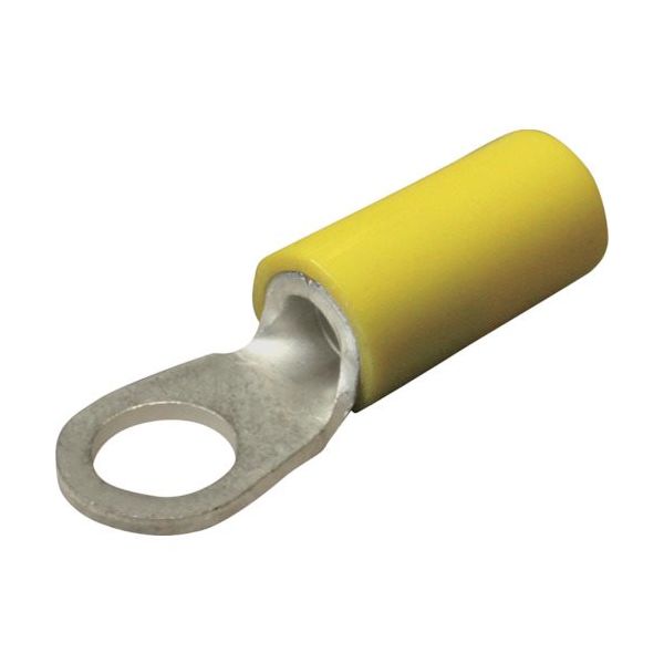 ニチフ 絶縁被覆付圧着端子(R形) 丸形 絶縁筒部ストレートタイプ(100PCS) TGV 5.5-5N-YEL 1パック(100個)（直送品）