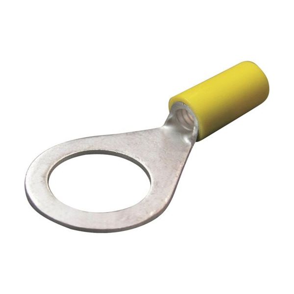 ニチフ 絶縁被覆付圧着端子(R形) 丸形 絶縁筒部ストレートタイプ(100PCS) TGV 5.5-12-YEL 1パック(100個)（直送品）