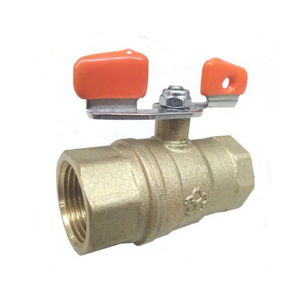 大和バルブ ボールバルブ 25A(400型、スタンダードボア、黄銅、蝶ハンドル) V2W 25A 1個 473-2765（直送品）