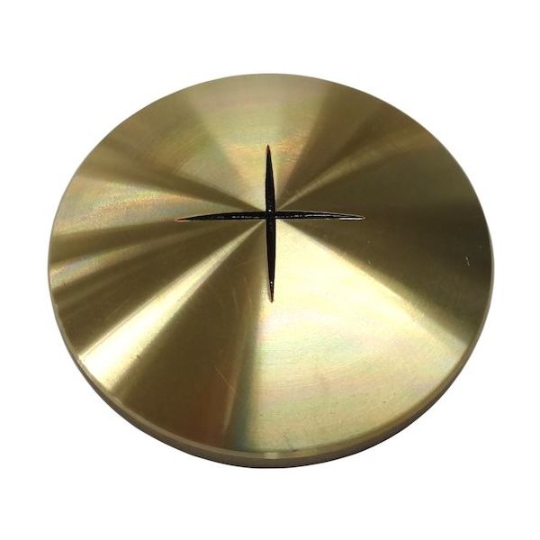 コノエ 測量用基準鋲 丸型 Vカット十字φ100 黒色 SSBS-VX-100B 1個 571-0800（直送品）