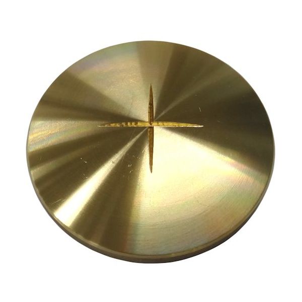 コノエ 測量用基準鋲 丸型 Vカット十字φ75 彫刻のみ SSBS-VX-75C 1個 570-9301（直送品）