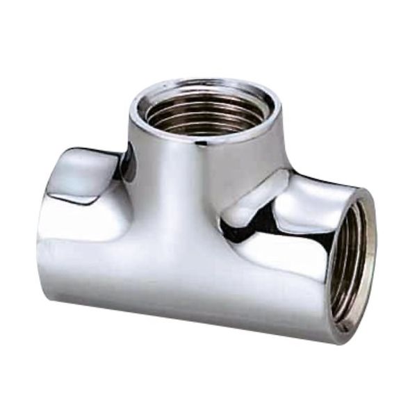 オンダ製作所 砲金チーズ(青銅) Rc1/2×Rc1/2×Rc1/2 バフ・メッキ付 OT-031MB 1個 533-8189（直送品）