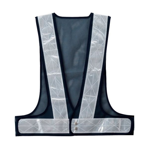岡潮 安全ベスト 7cm幅 紺メッシュ×白反射 OK5701 1着 452-3976（直送品）