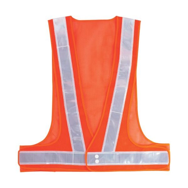 岡潮 安全ベスト 5cm オレンジメッシュ×白反射材 OK5511 1着 452-2477（直送品）