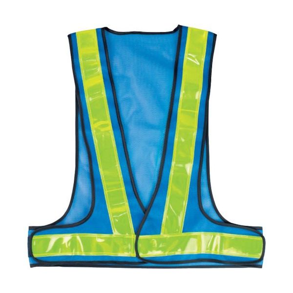 岡潮 安全ベスト 5cm 青メッシュ×黄反射材 OK5518 1着 452-3980（直送品）