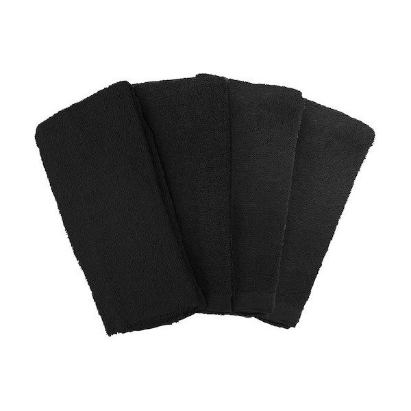 喜多 ロングタオル4枚組 ブラック No4810 約100×34cm NO4810-BK 1組 507-8055（直送品）