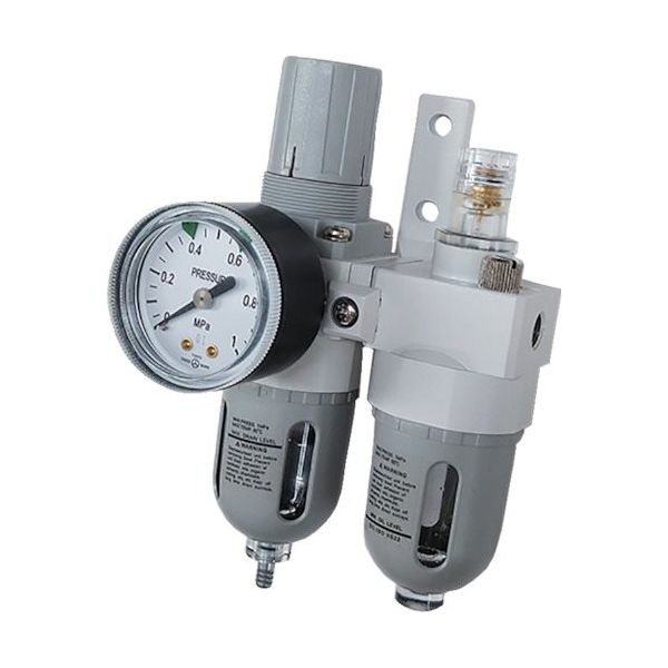 TAIYO エアコントロールユニット/2点セット(D型圧力計、ブラケット付) SKL3-06-BD 1個 520-4575（直送品）