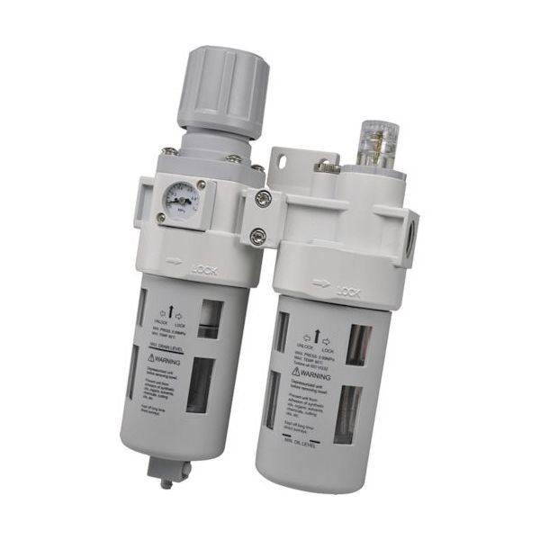 TAIYO エアコントロールユニット/2点セット(オートドレン、ブラケット、角型圧力計付) MKL3-15-ABD 1個 521-2484（直送品）