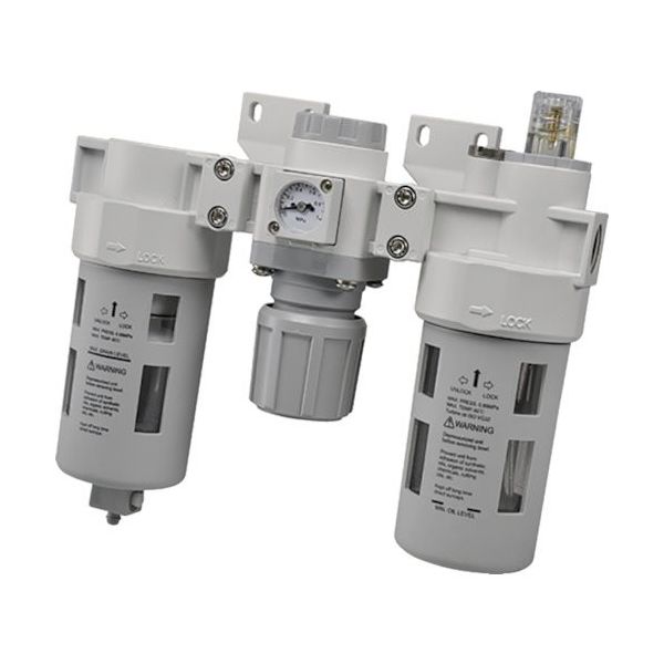 TAIYO エアコントロールユニット/3点セット(オートドレン、ブラケット、角型圧力計付) MFRL3-15-ABD 1個 522-7375（直送品）