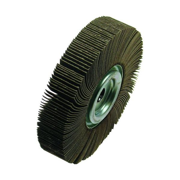 ヤナセ フラップホイール(研磨輪)外径150幅25穴径25.4 粒度600 金具 標準タイプ UFF15025-25.4-600-K-H（直送品）