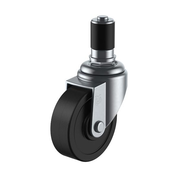 ユーエイ 差し込み式 自在 キャスター ゴム 車輪径65mm Sタイプ STF型 パイプ径35 STF-65RH-35 1個（直送品）