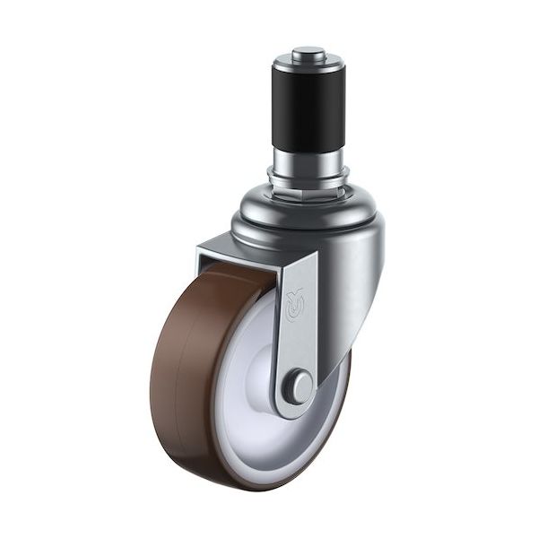 ユーエイ 差し込み式 自在 キャスター ウレタン 車輪径75mm Sタイプ STF型 パイプ径35 STF-75UR-35 1個（直送品）