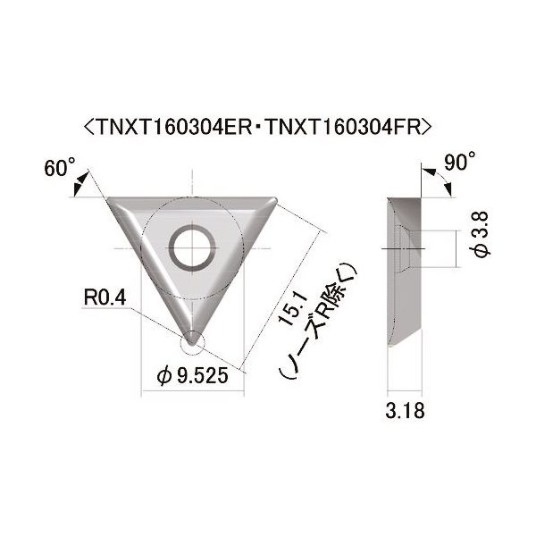 富士元工業 富士元 インサート TNXT160304ER HSS ALCRN 1セット(3個) 188-3394（直送品）