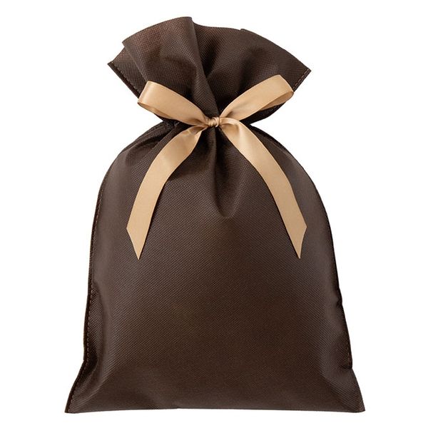 ヘッズ 不織布リボン付ギフトバッグーS/ブラウン 100枚（10枚×10セット） 10,236円