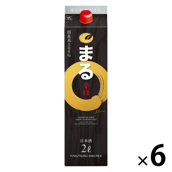 白鶴 まる 辛口 2L パック 1セット（6本） 日本酒 - アスクル