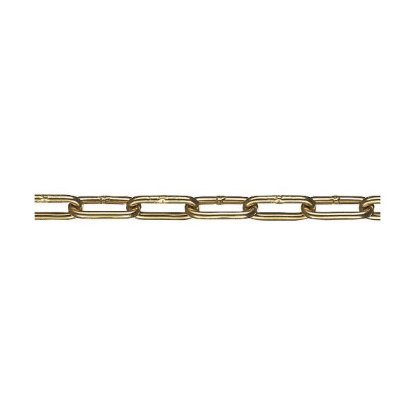 水本 【要長さ指定】アルミカラーチェーン ゴールド ALー5G 長さ・リンク数指定カット 7.1~8m AL-5-8C-G 1本（直送品）