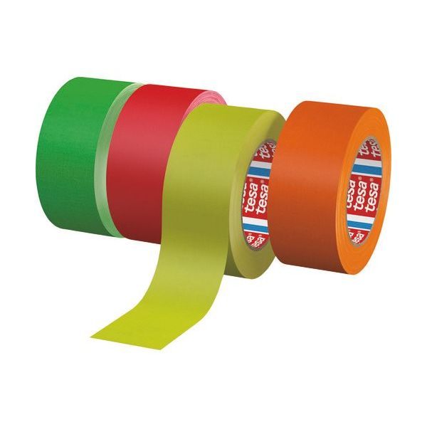 テサテープ tesa 補修用布テープ 蛍光ピンク 50mmx25m 4671-50-25-FP 1セット(18巻) 535-7116（直送品）
