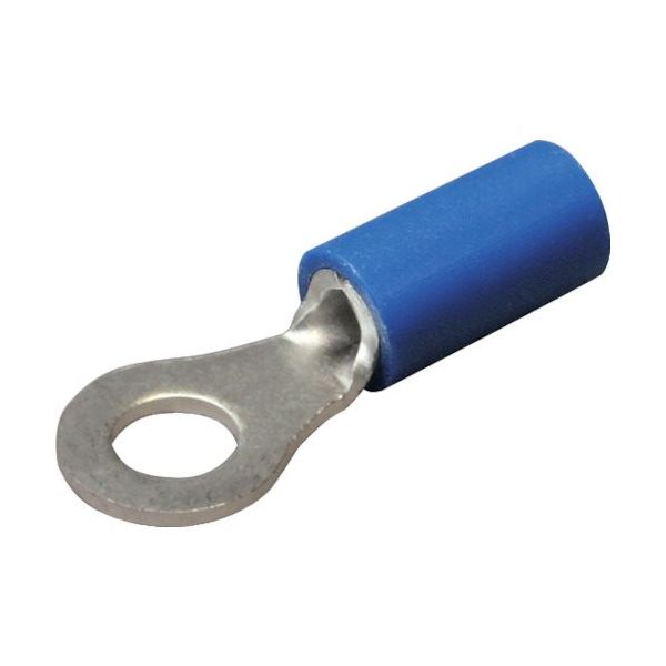ニチフ 絶縁被覆付圧着端子(R形) 丸形 絶縁筒部ストレートタイプ(100PCS) TGV 2-4M-BLU（直送品）