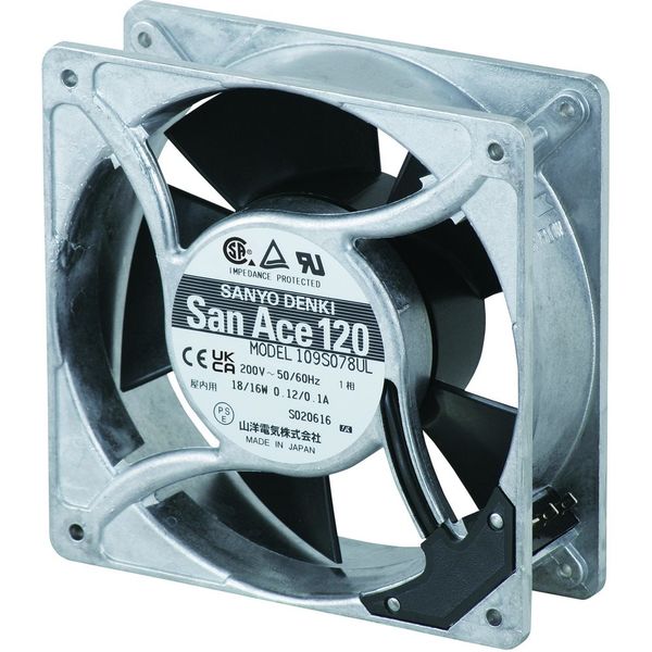山洋電気 SanAce ACファン(120×38mm AC200V センサ無) 109S008 1台 369-8311（直送品）