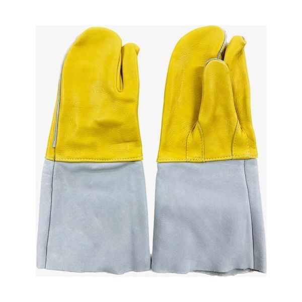 南村製作所 ラッキーワーカー 溶接用革手袋 コンピ3本指 6033 フリー 1セット(10双) 506-0217（直送品）