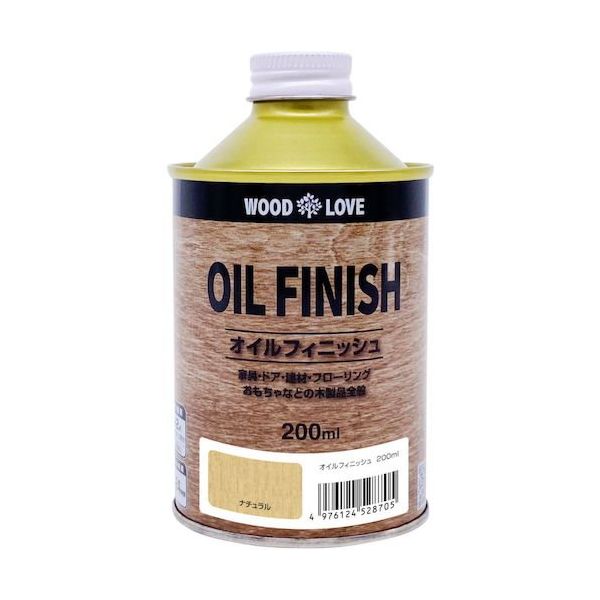 ニッぺ 国産自然系塗料 WOODLOVE オイルフィニッシュ 200ML ナチュラル 4976124528705 1缶（直送品）