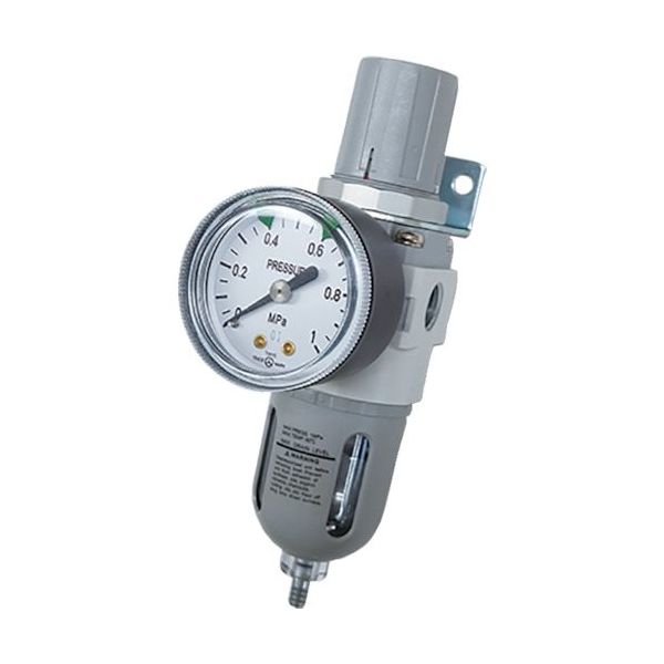 TAIYO フィルタレギュレータ(ブラケット、D型圧力計付) SFR3-06-BD 1個 521-2486（直送品）
