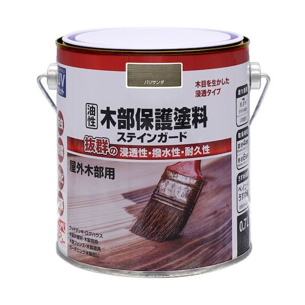 ニッペホームプロダクツ ニッぺ 油性木部保護塗料ステインガード 0.7L パリサンダ 4976124519543 1缶 536-6024（直送品）