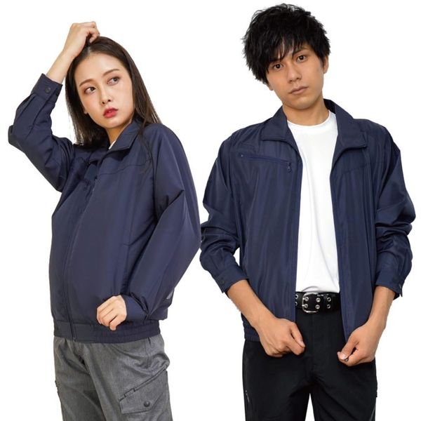 岡潮 空調長袖ブルゾン(ウェアのみ) 20101 ネイビーL 20101-L 1着 535-8953（直送品）