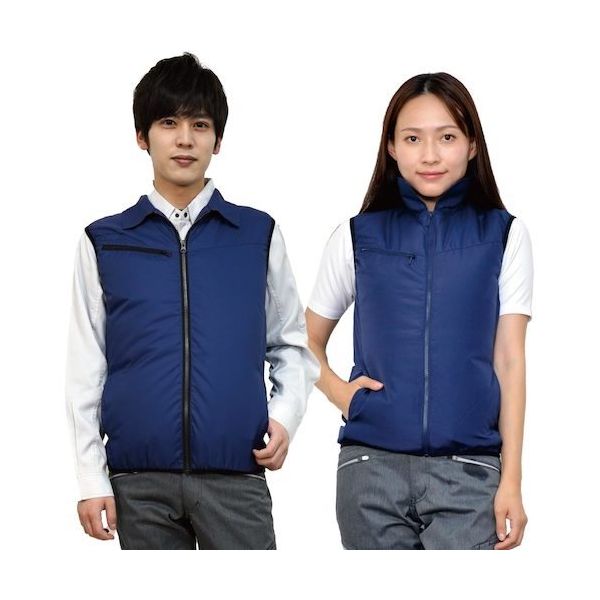 岡潮 空調ベスト(ウェアのみ) 20201 ネイビーLL 20201N-LL 1着 536-2101（直送品）