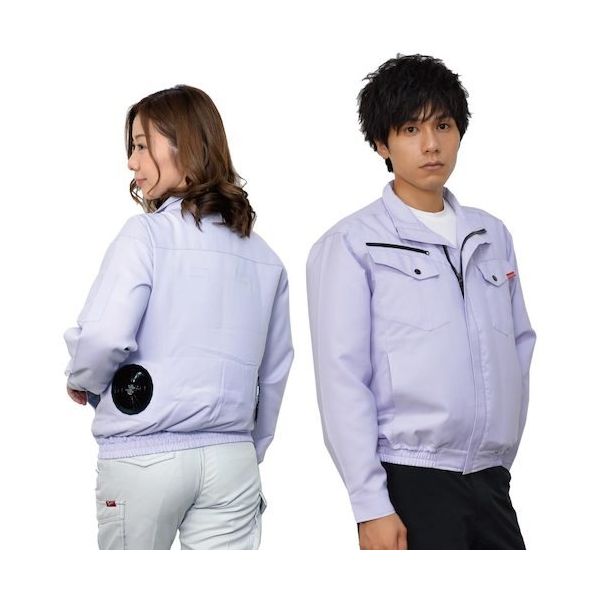 岡潮 空調長袖ブルゾン(ウェアのみ)日本製生地使用 20118 ラベンダーM 20118-M 1着 536-0576（直送品）
