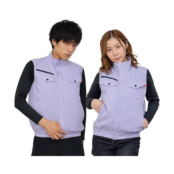 岡潮 空調ベスト(ウェアのみ)日本製生地使用 20218 ラベンダー4L 20218N-4L 1着 536-0598（直送品）