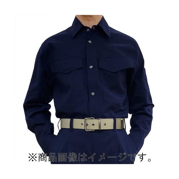 トーマセンイ TEAGLES 5431 CVC綿混長袖シャツ ネイビーM NA M 1枚 554-9038（直送品）