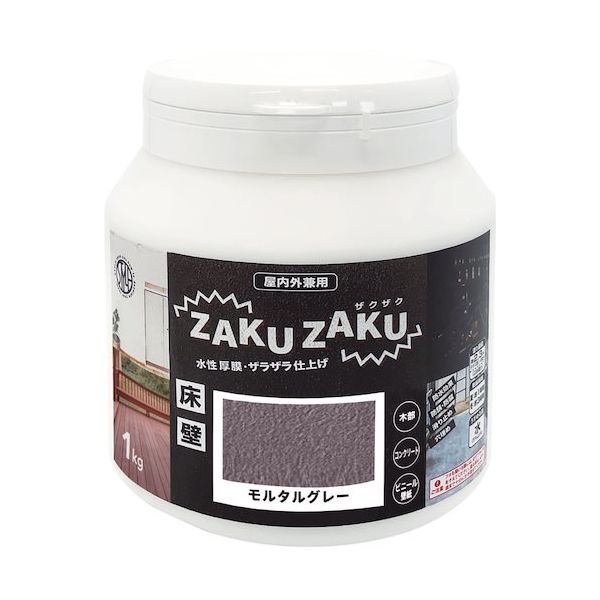 ニッペホームプロダクツ ニッぺ STYLE ZAKUZAKU 1kg モルタルグレー HUP201 4976124882616 1缶（直送品）