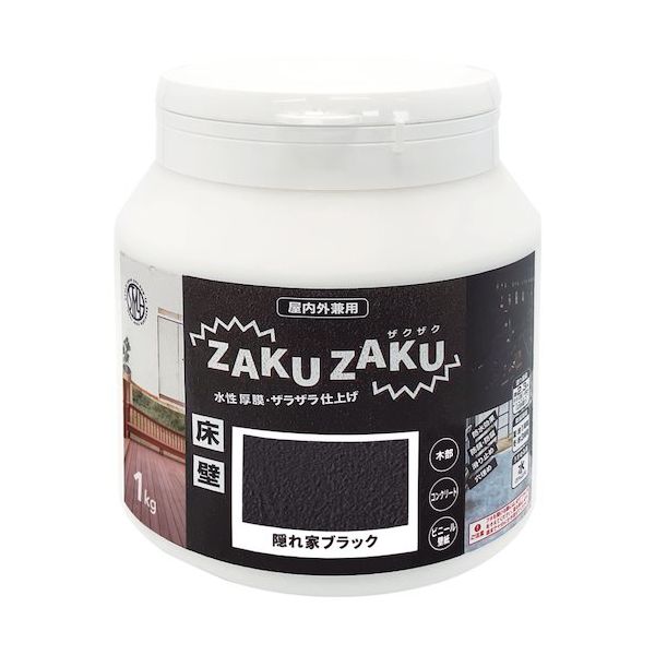 ニッペホームプロダクツ ニッぺ STYLE ZAKUZAKU 1kg 隠れ家ブラック HUP202 4976124882623 1缶（直送品）