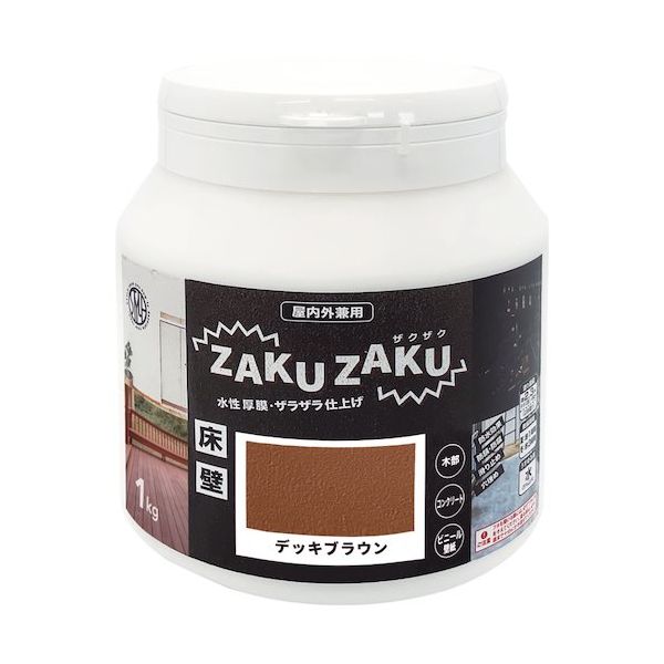 ニッペホームプロダクツ ニッぺ STYLE ZAKUZAKU 1kg デッキブラウン HUP202 4976124882630 1缶（直送品）