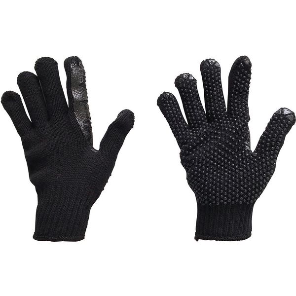 丸和ケミカル 指股完全補強手袋(黒) 1414-BK 1セット(10双) 569-2499（直送品）