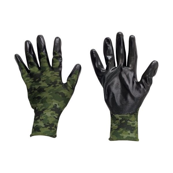 丸和ケミカル ニトリルコート背抜き手袋(迷彩柄) 742 1セット(10双) 569-2488（直送品）