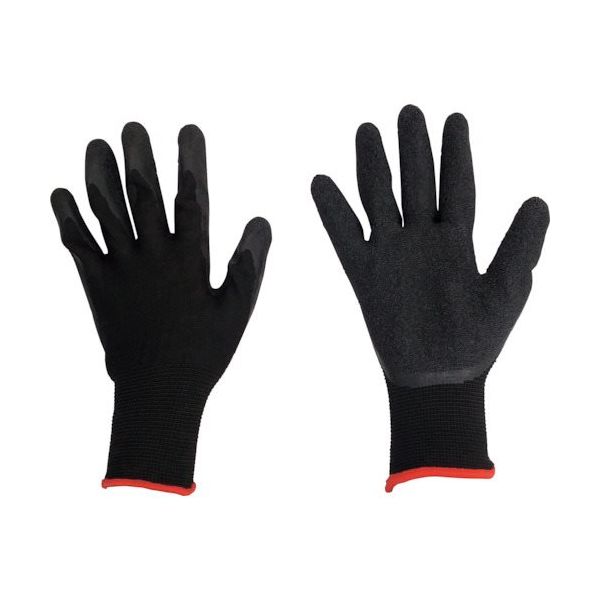 丸和ケミカル 天然ゴム背抜き手袋(ブラック) Mサイズ 762-M 1セット(10双) 569-2496（直送品）