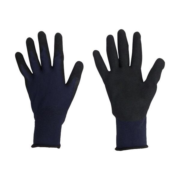 丸和ケミカル 発泡天然ゴム背抜き手袋(ネイビー) Lサイズ 871-L 1セット(10双) 569-2507（直送品）