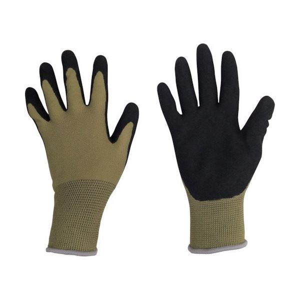 丸和ケミカル 発泡天然ゴム背抜き手袋(カーキ) Sサイズ 901-S 1セット(10双) 569-2498（直送品）