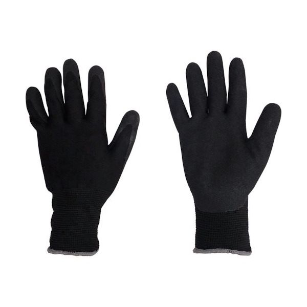 丸和ケミカル 発泡天然ゴム背抜き手袋(ブラック) Mサイズ 881-M 1セット(10双) 569-2495（直送品）